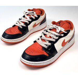 NIKE Air Jordan 1 Low SE GS Youth US 5.5Y Orange/Black Athletic SHOES DV1335-800